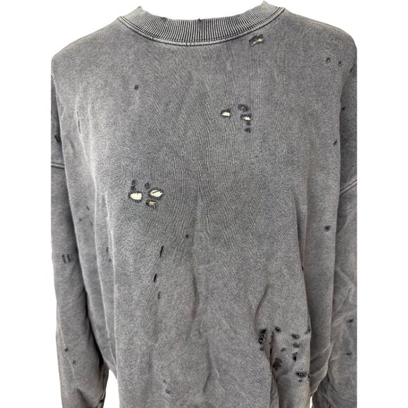 Zara Distressed Gray Sweater L/XL - Picture 2 of 8